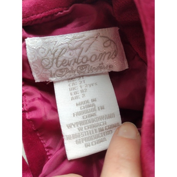Girls pink velvet‎ dress size 2t - Picture 4 of 5